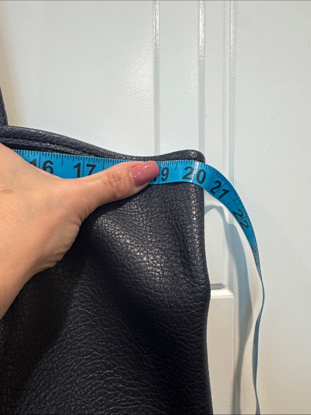 Everyday Black Pebbled Tote with Front Pocket - Picture 10 of 10